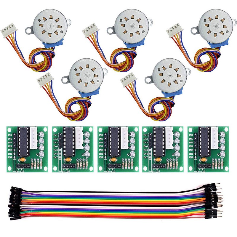 Uln2003 Driver - Uln2003 28byj-48 5vステッピングモーター、arduinoに適したドライバーボード、テストモジュール、diyキット、5セット