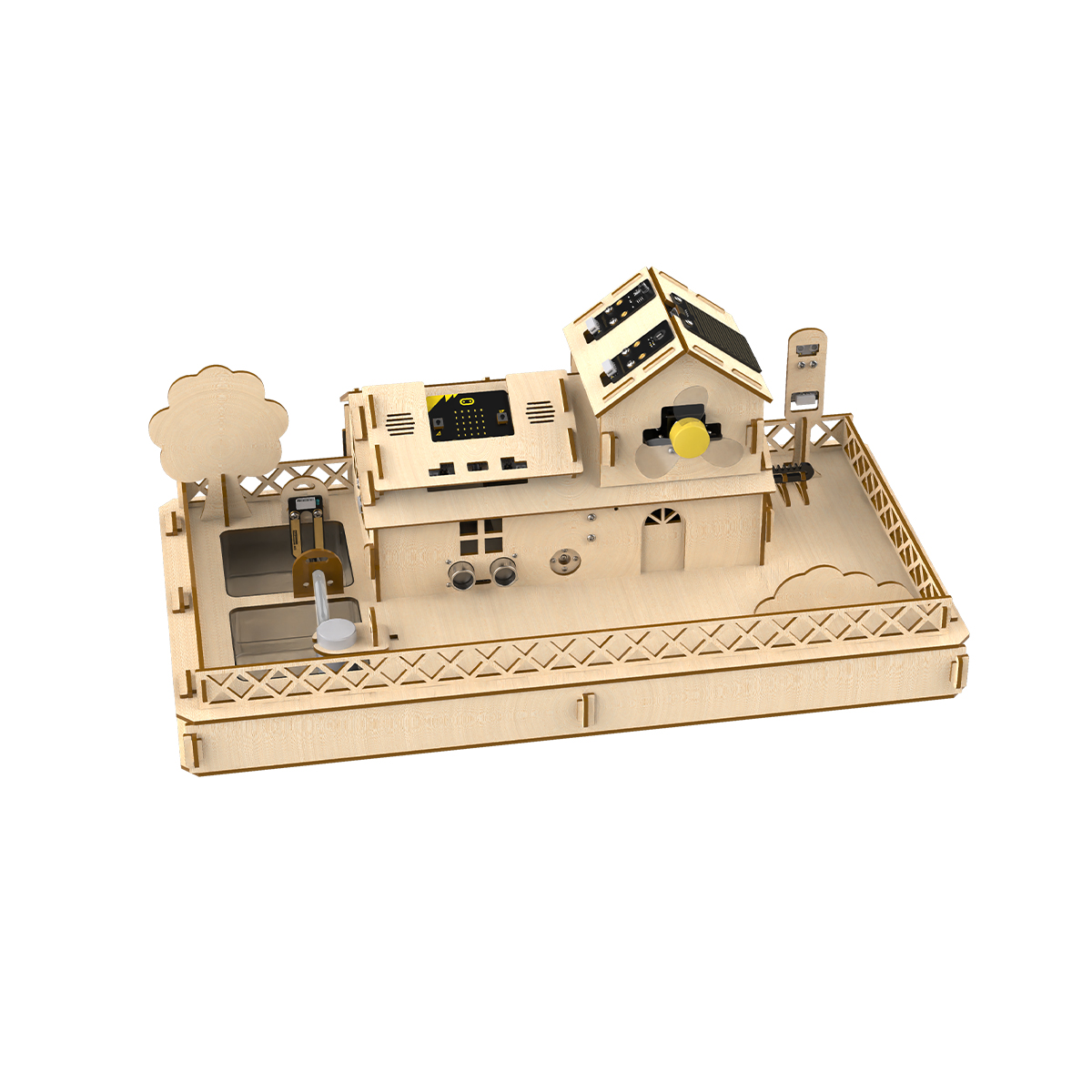 Microbit Robot - Hiwonder IoTスマートハウスキット センサー付きマイクロビットプログラミング電子DIY STM教育ロボットキット 子供向け