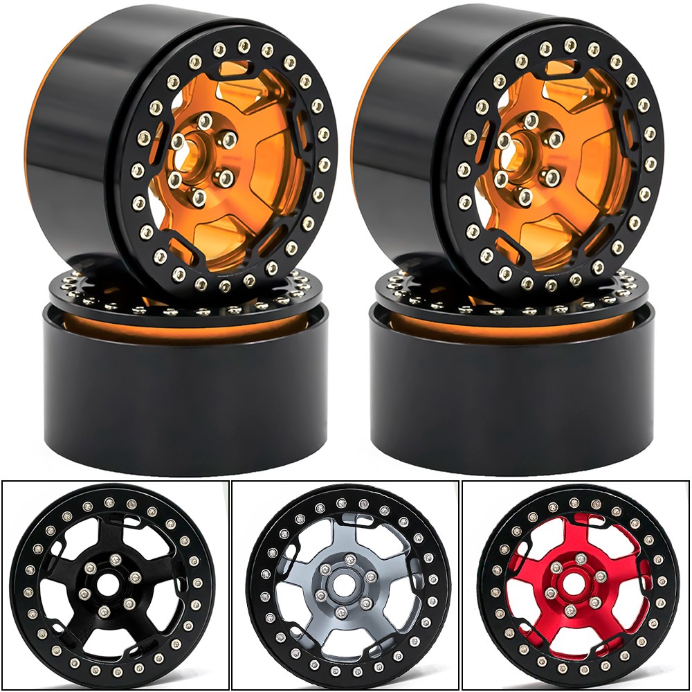 Omni Wheel - 2.2 インチ金属ホイールハブ 4 個タイヤ 1/8 1/10