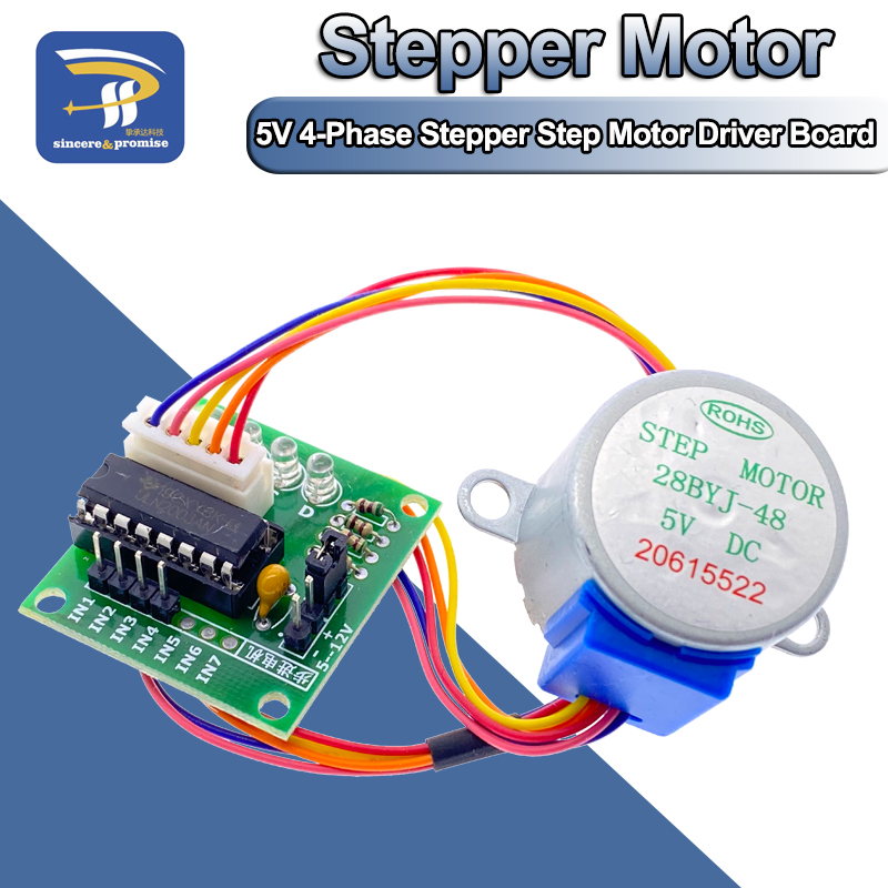 Uln2003 Driver - 1セットのRaspberrypiキット,28 bj-48 5v 4相ステッピングステップモーター,ドライバーuln2003,ドライブテストモジュール付き機械ボード
