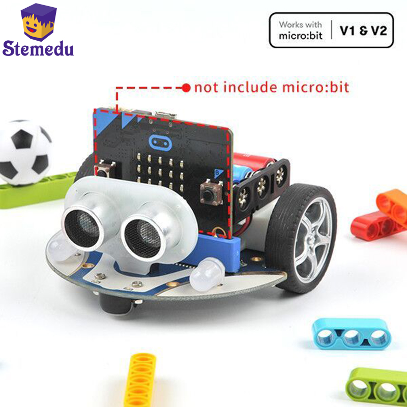 Microbit Robot - Elecofreaksマイクロ: ビットスマートCutebotキットマザーボード拡張ビルディングブロックpythonプログラミングロボット (マイクロなし: ビットボードなし)