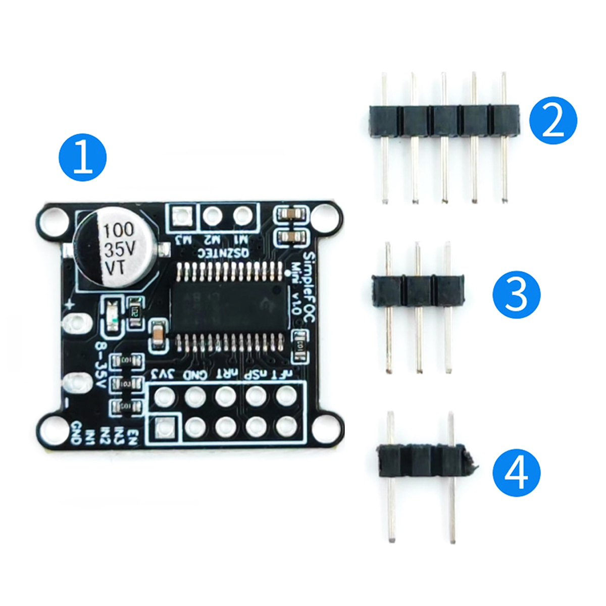 Motor Driver Module - DRV8313 シンプルFOCミニv1.0 DCブラシレスモータードライバーボード FOC制御ドライバー SVPWM制御 DC