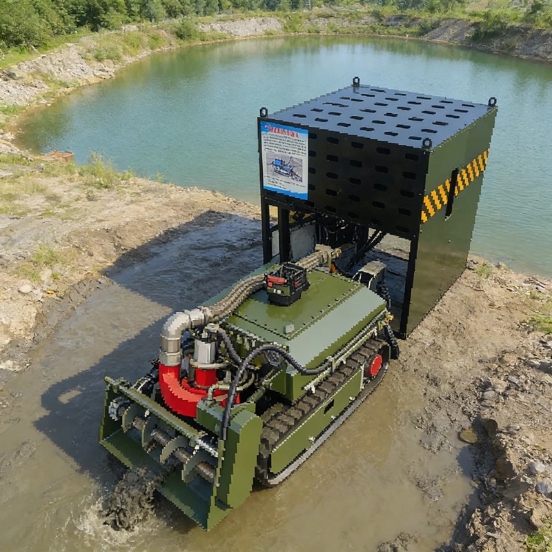 狭いスペース向けのコンパクトな水中浚渫ロボット用ゴムクローラ - Tracked Robot Chassis のレビューと価格