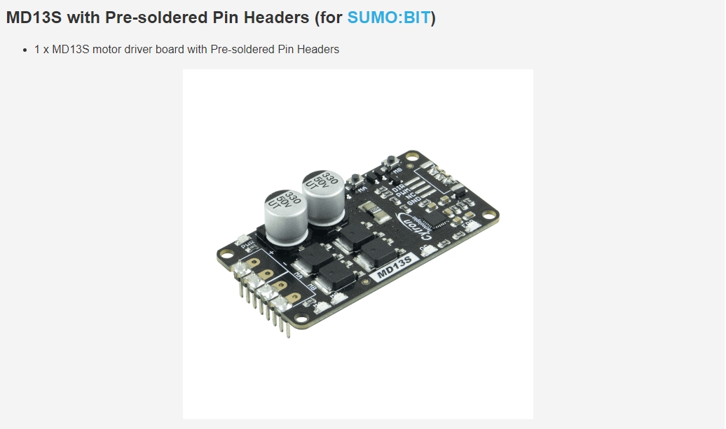 108070021 MD13S 13Amp 6V-30V D - Motor Driver Module のレビューと価格
