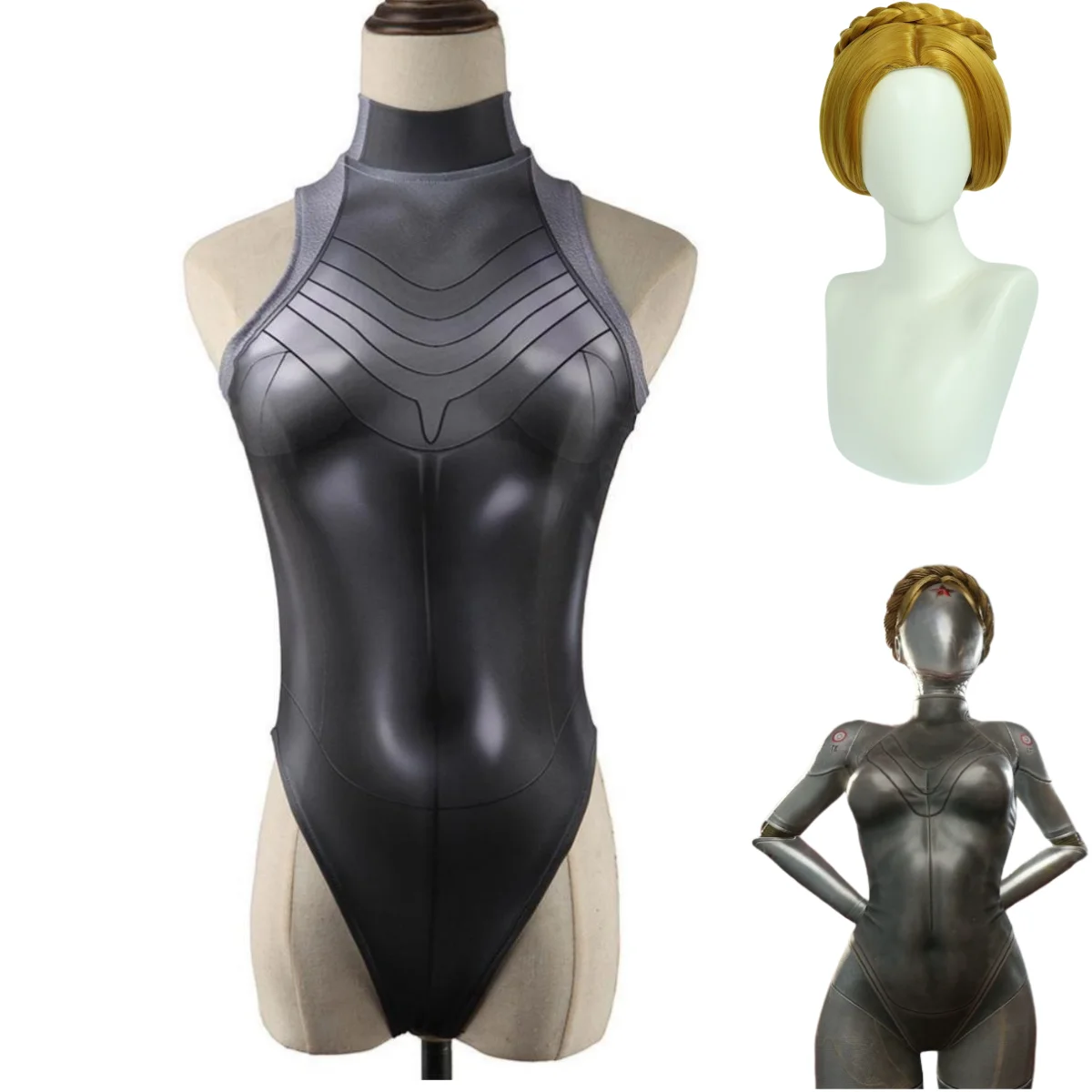 ロボットツインズコスプレ衣装女性用セクシーなタイトなジャンプ - Robot Kit のレビューと価格