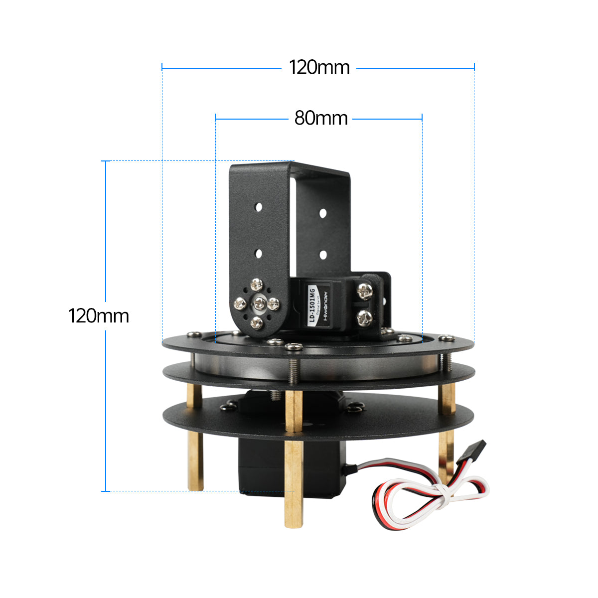 ハイワンダー 未組立 2自由度パンチルトデジタルサーボキット - Servo Pan Tilt のレビューと価格