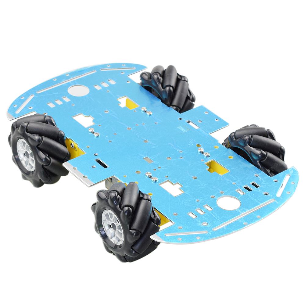 アルミメカナムホイールオムニロボットカーシャーシキット 4  - Omni Wheel のレビューと価格