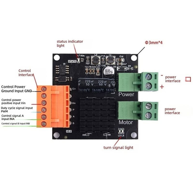12/24V 16A DCモータードライバーモジュール、Hブ - Motor Driver Module のレビューと価格