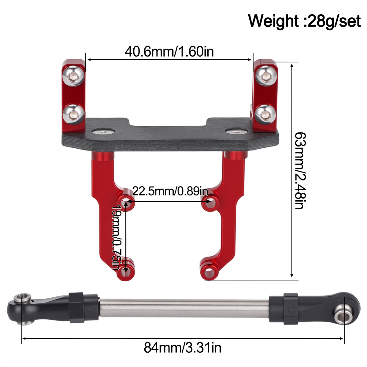 アルミ合金製サーボマウントベーススタンド、ステアリングリンク - Servo Bracket のレビューと価格
