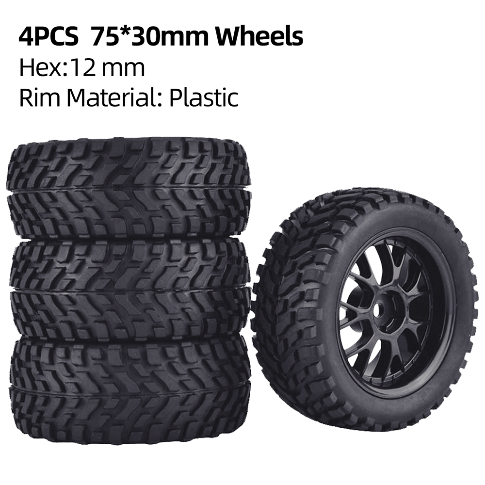 9imod 4 個 75mm ゴム RC ホイール 12mm - Omni Wheel のレビューと価格